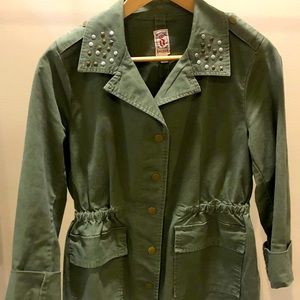 DECREE M BRUSHED TWILL OLIVE JACKET